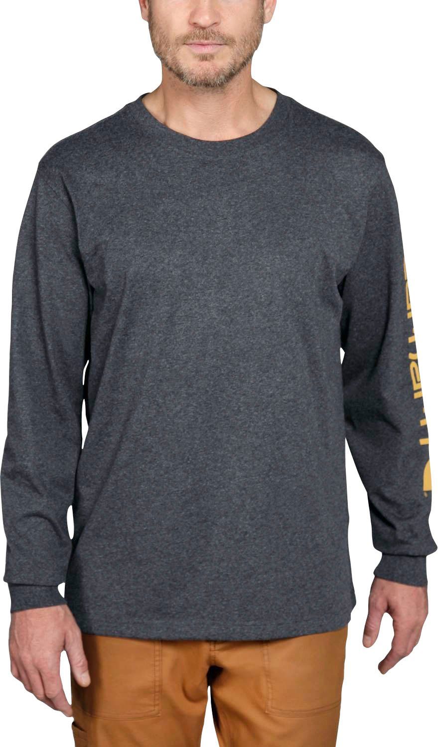 T-Shirt grau Langarmshirt Graphic Sleeve Carhartt Logo