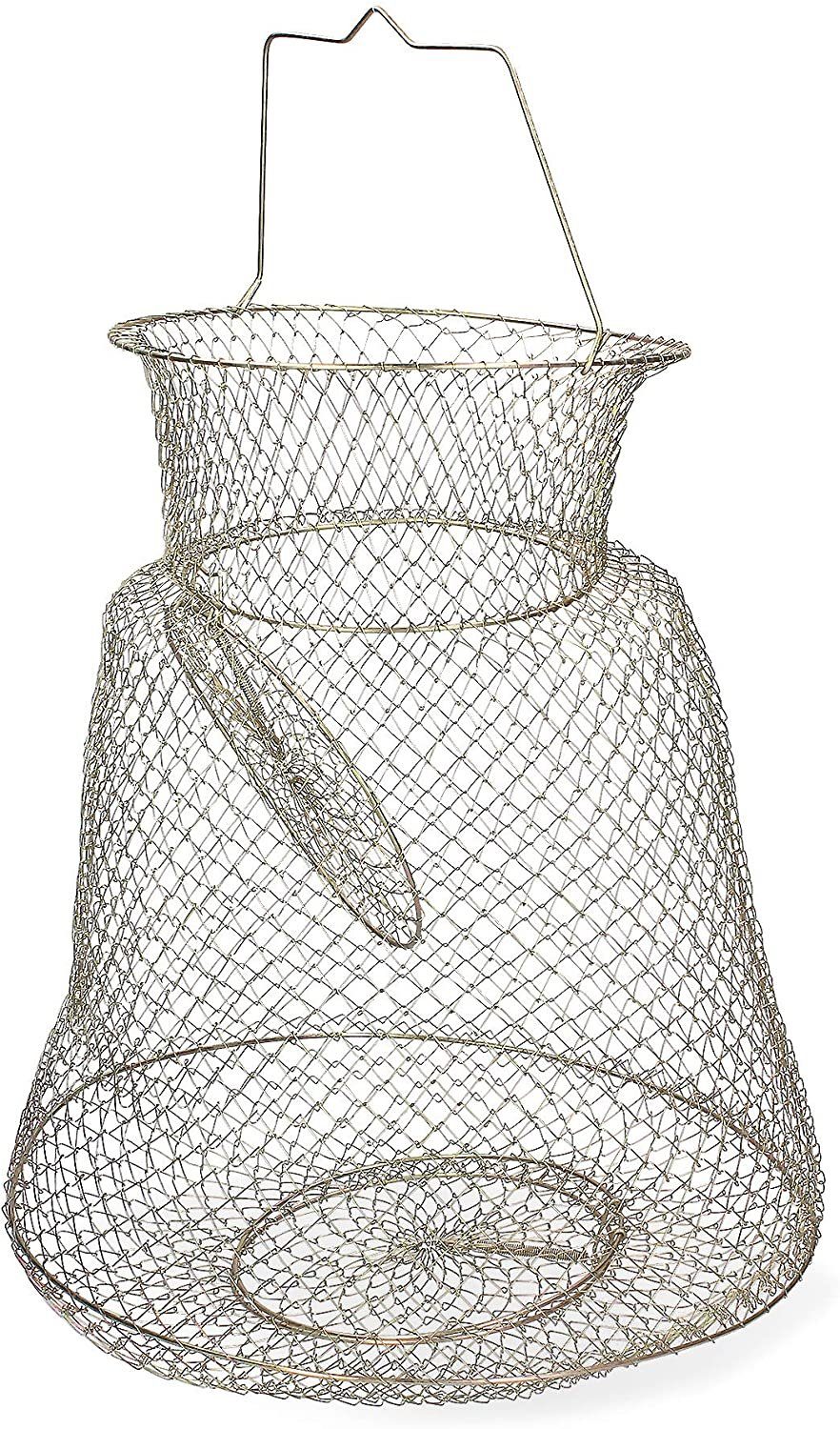 Zite Kescher Drahtsetzkescher Groß Aal Hering Metallkorb 60x40 cm rund