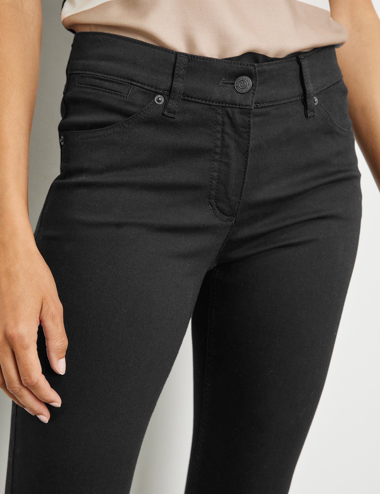 GERRY WEBER Best4me Jeans Black Black 5-Pocket Skinny Stretch-Jeans Denim