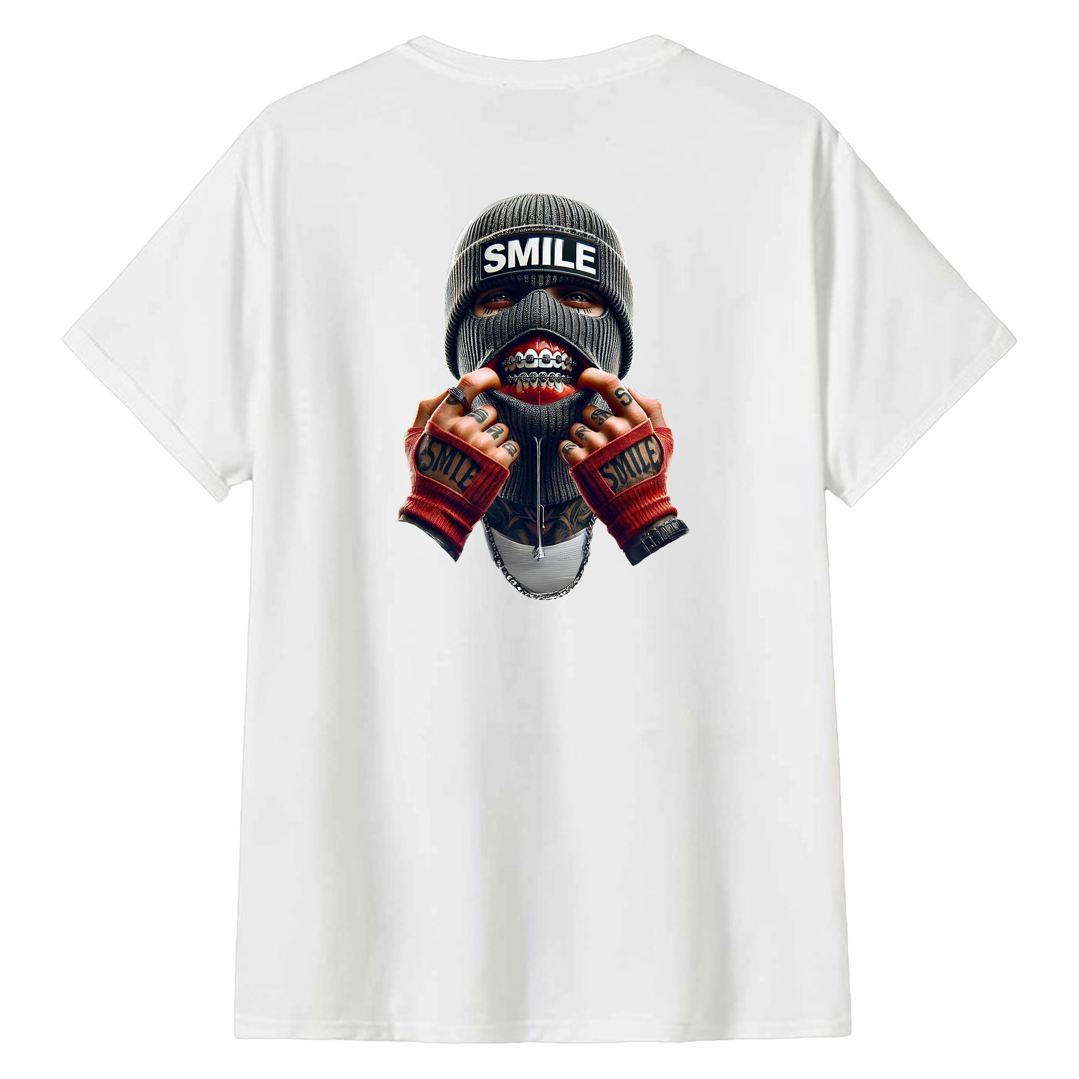 Banco T-Shirt Herren mit Smile Motiv - Streetwear Rundhals Kurzarm Sommer H günstig online kaufen