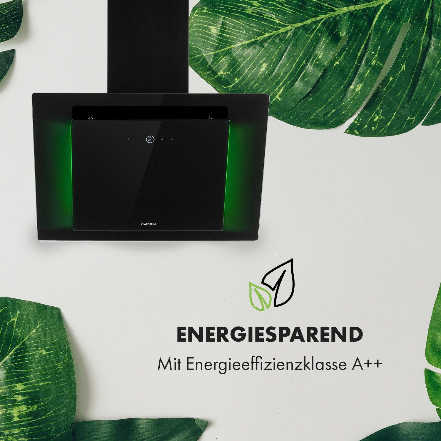 Klarstein Deckenhaube Eleonora 60 Eleonora 60, Dunstabzugshaube 426 m³/h Touch-Panel Ambiente-Licht