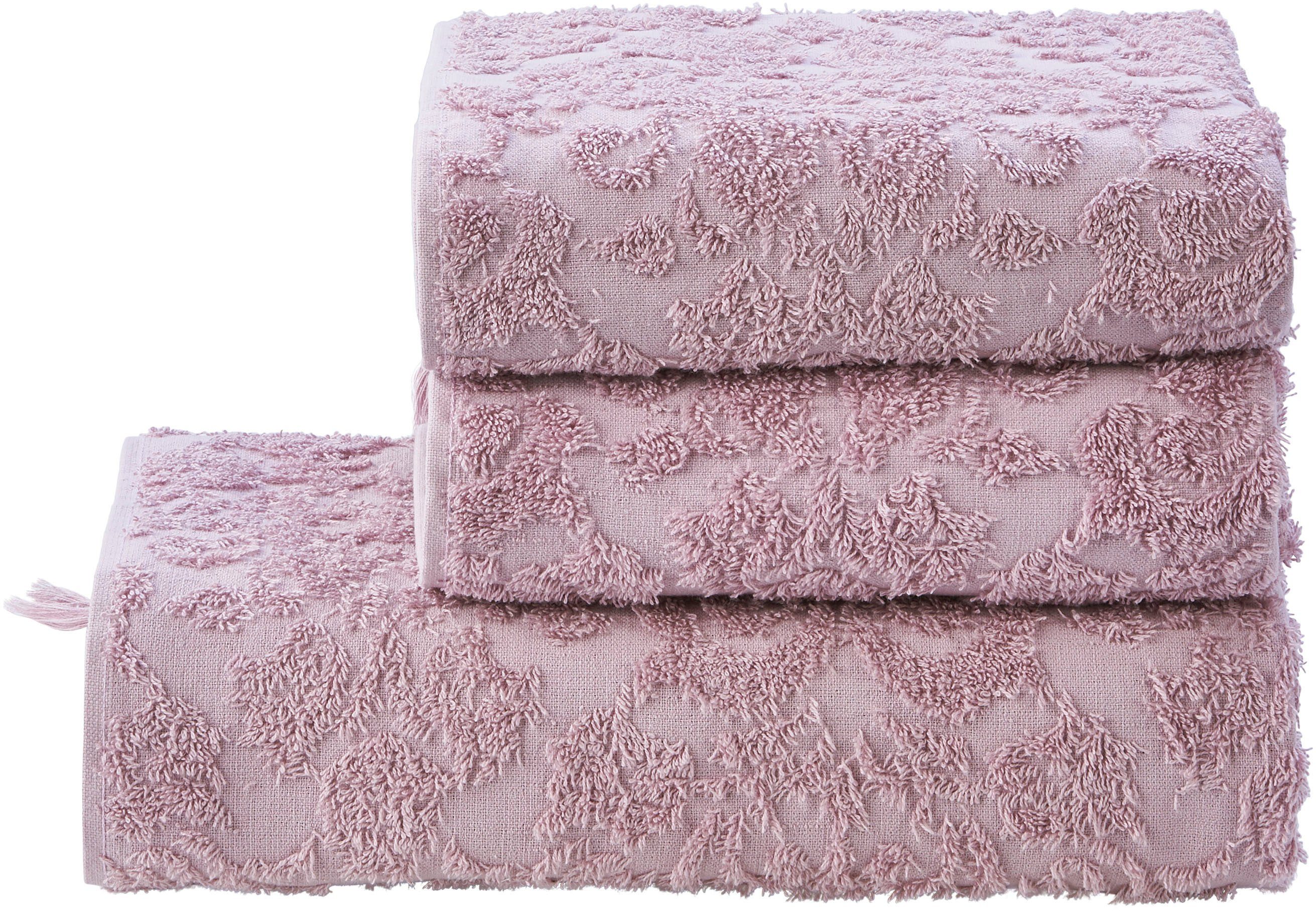 done.® Handtuch Set Provence Ornaments, Walkfrottier (Set, 3-St), Uni-Farbe günstig online kaufen