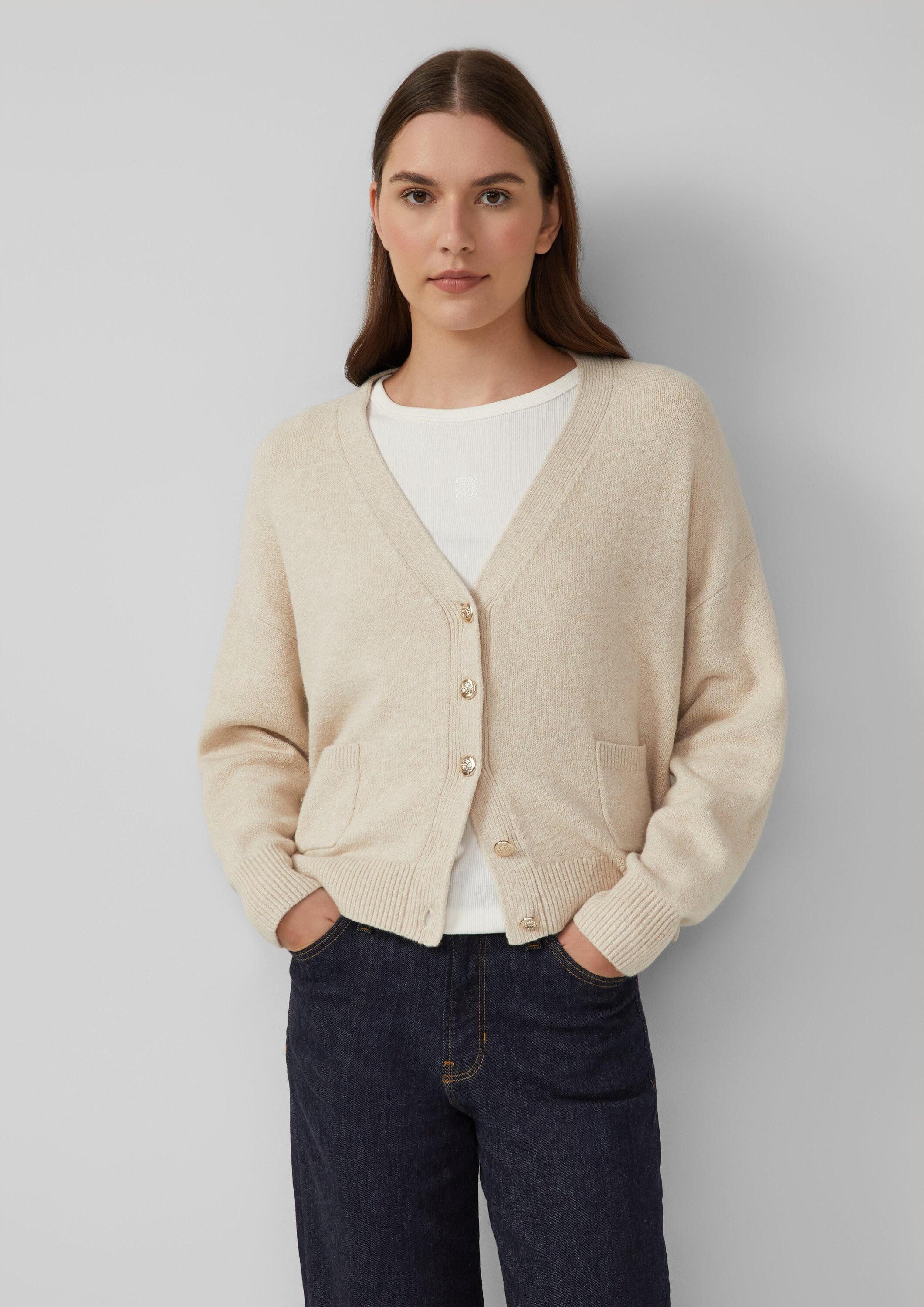 s.Oliver Cardigan Strickjacke Oversized Strickjacke mit dekorativen Knöpfen günstig online kaufen