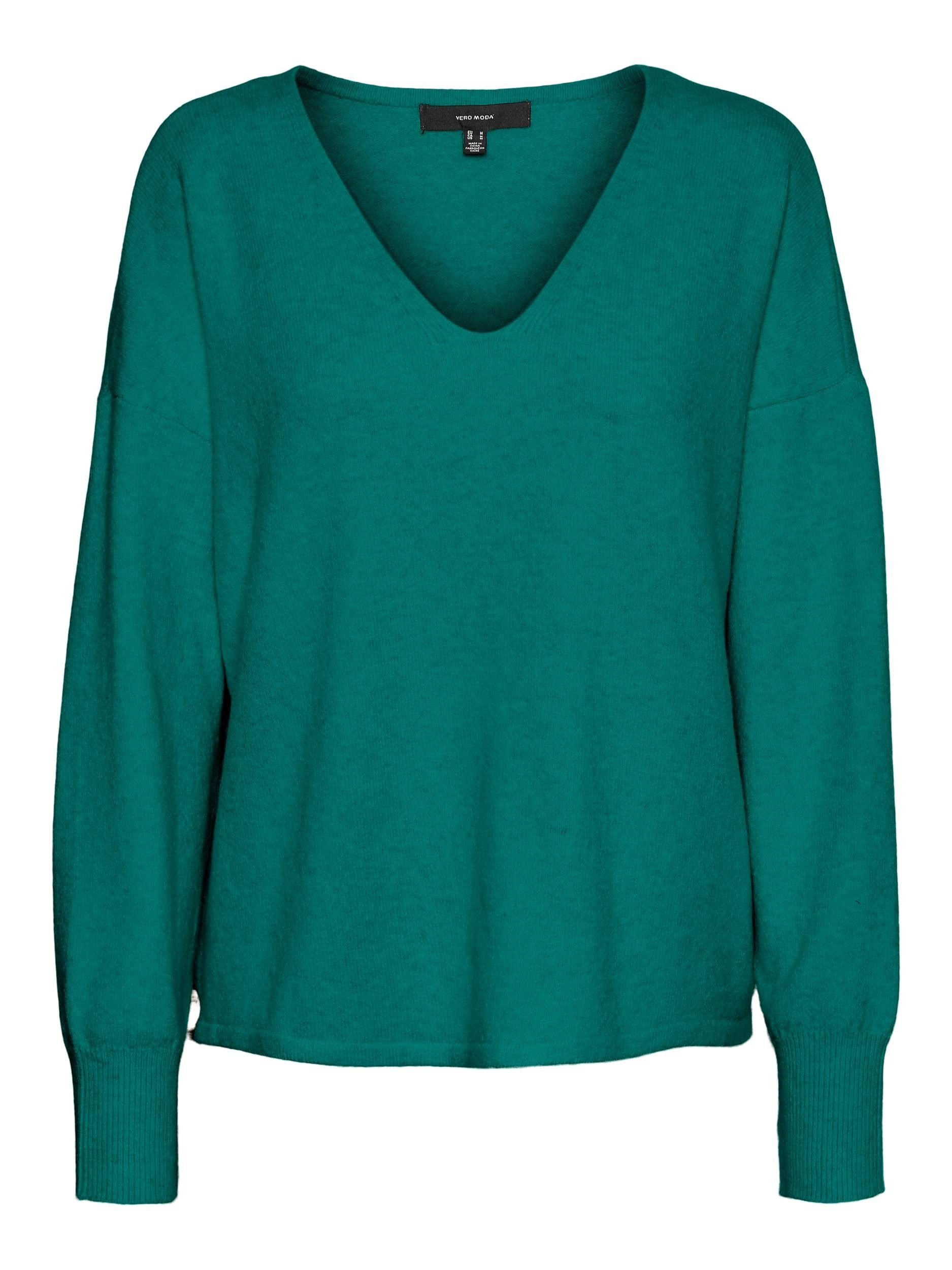 Vero Moda V-Ausschnitt-Pullover VMDOFFY LS V-NECK BLOUSE GA NOOS