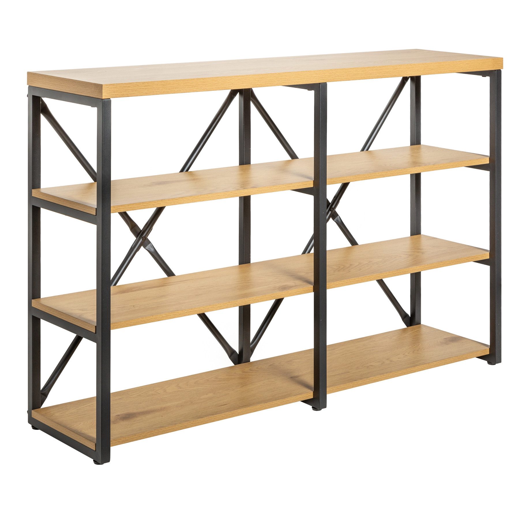 riess-ambiente Standregal STUDIO 110cm natur/schwarz, Industrial günstig online kaufen