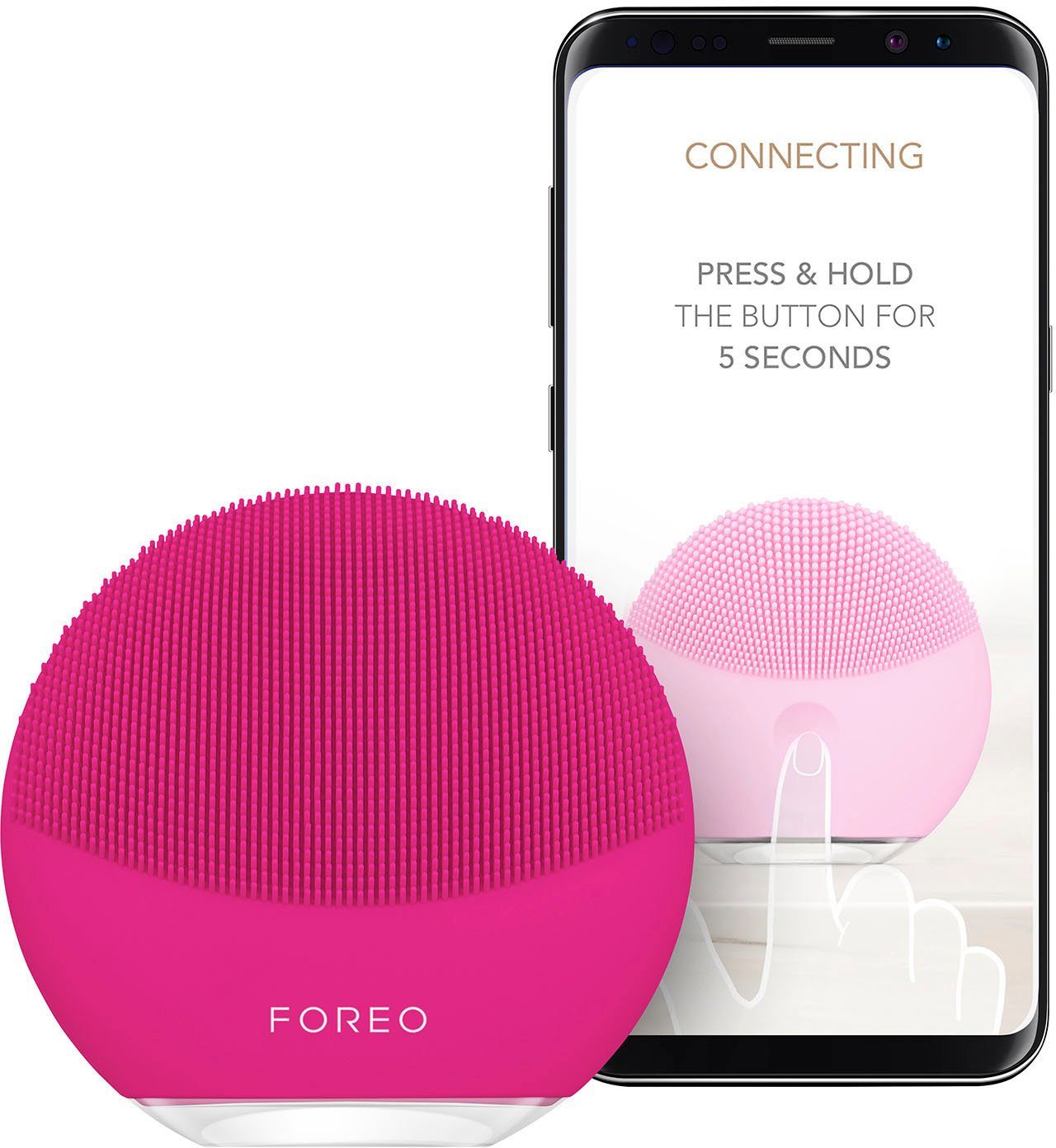 LUNA für fuchsia alle 3, mini FOREO Gesichtsreinigungsbürste Elektrische Hauttypen