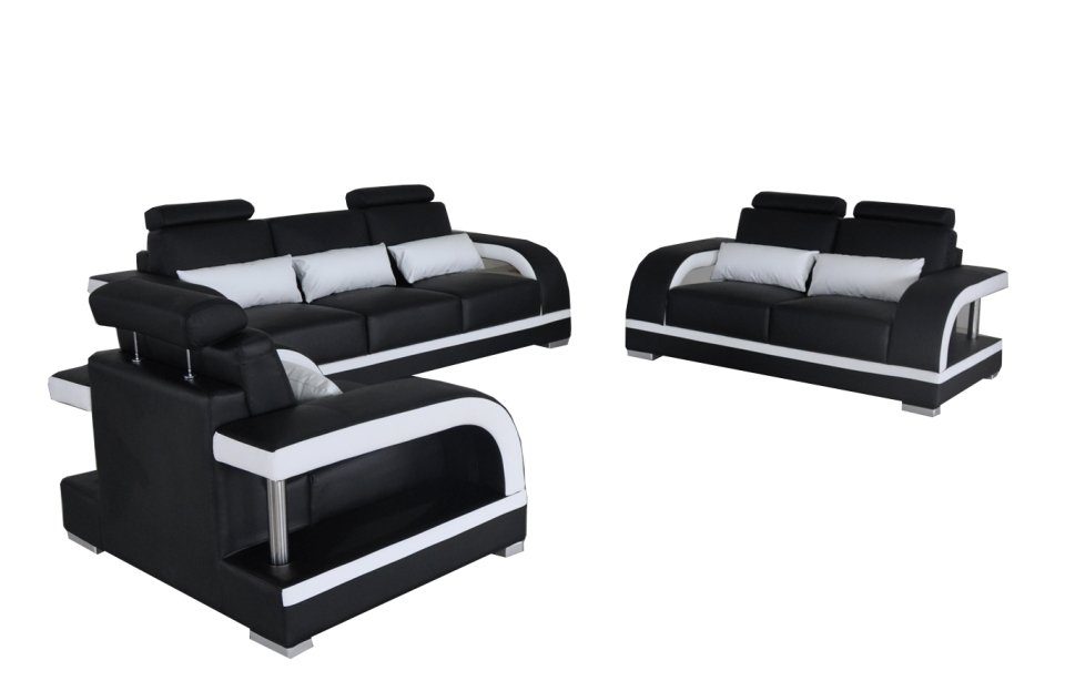 JVmoebel Sofa Luxus Europe Polstermöbel Modern Made Schwarze Neu, Couchgarnitur 3+2+1 in Sitzer