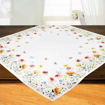 Delindo Lifestyle Tischdecke Tischdeckenserie BLUMENWIESE (1-tlg), mit Blumendruck
