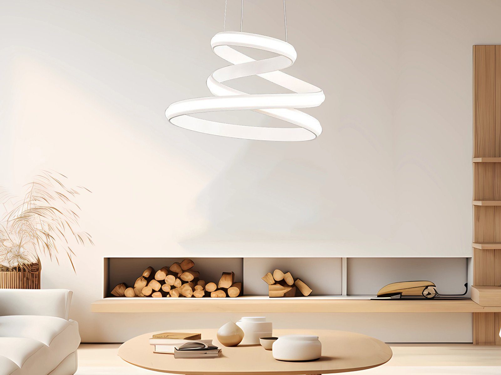 WOFI LED Pendelleuchte, Dimmer, LED fest günstig online kaufen