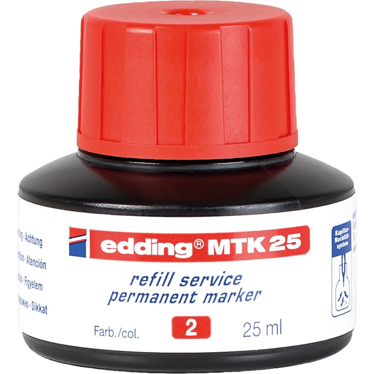 edding Marker Nachfüllflasche rot