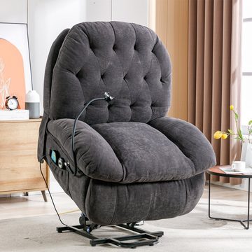 Odikalo Massagesessel Liegestuhl Massagestuhl gepolstert Sessel Loungesitz Blau/Weiss/Grau