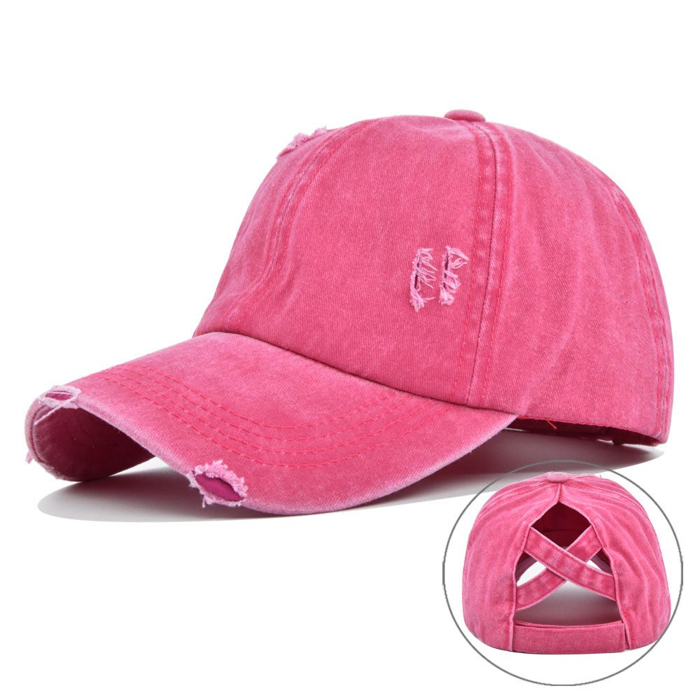 Zaewry Baseball Cap Pferdeschwanz Baseballkappe Damen Sommer Einstellbare Schnell trocknende Atmungsaktiv Baseballmütze Unisex Criss Cross Hüte
