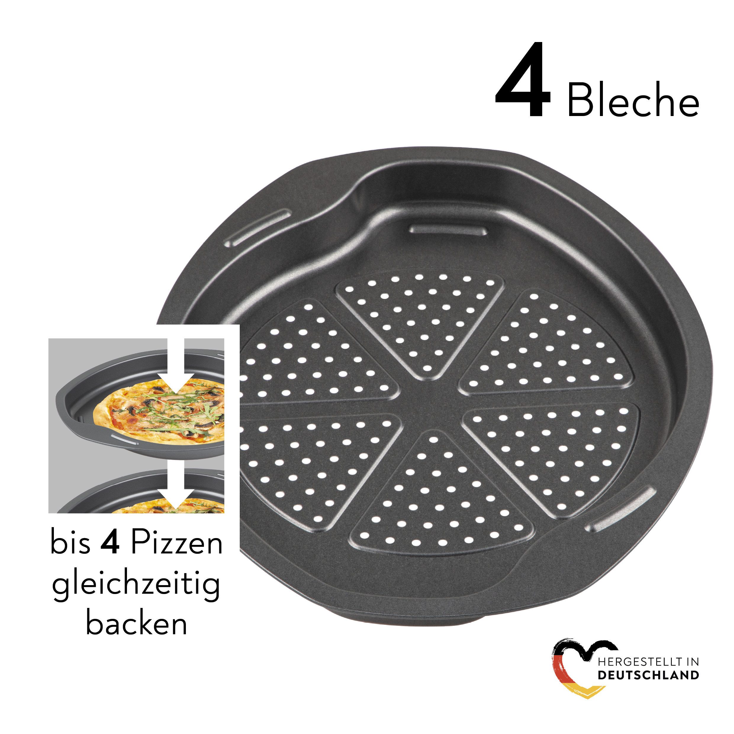 CHG Pizzablech SENSAZIONE, Metall, (Set, 4-St), Made in Germany