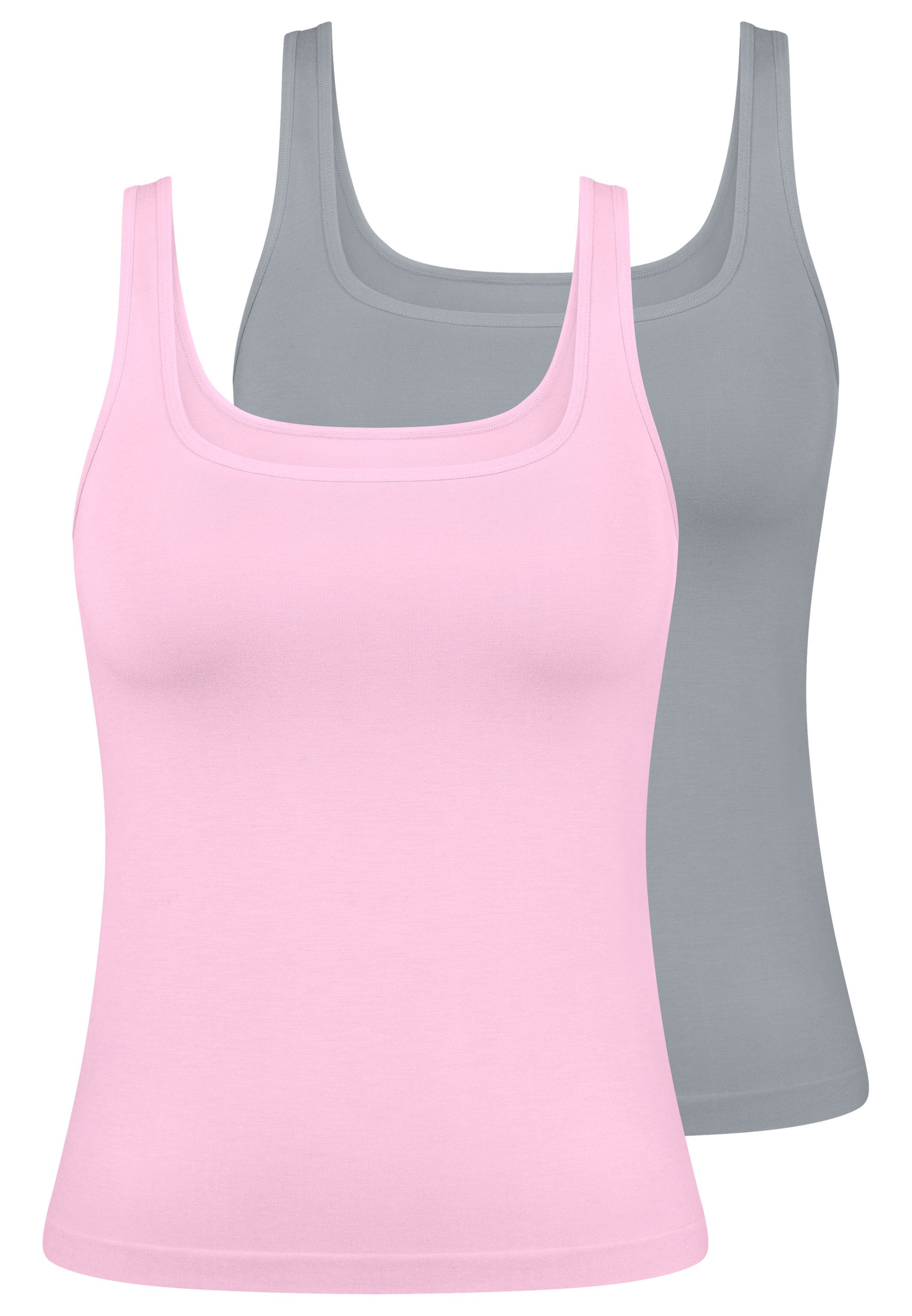 sloggi Unterhemd 2er Pack GO Sense (Spar-Set, 2-St) Unterhemd / Top - Nahtlos - Modernes Design für einen zeitgemäßen Look