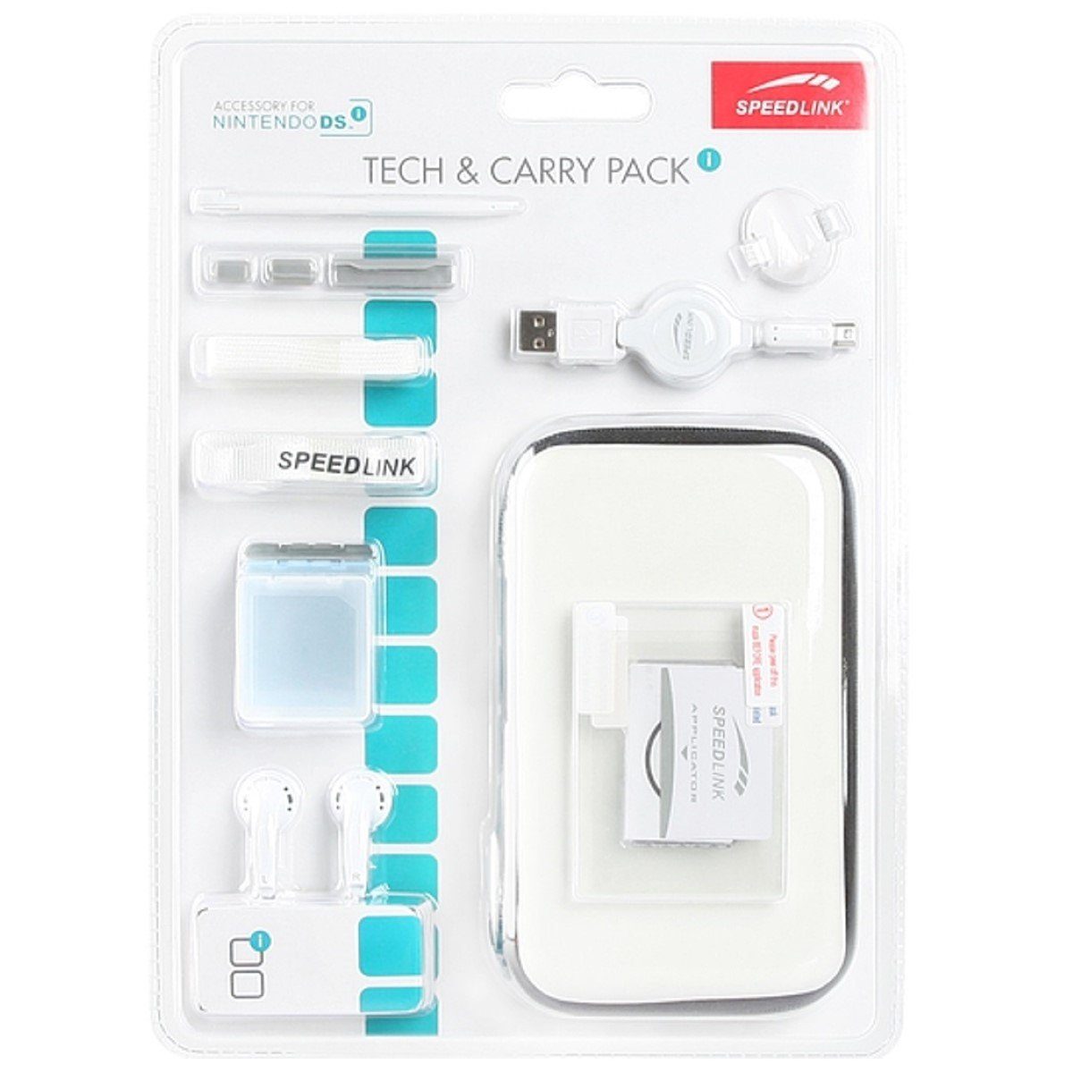 Speedlink 13in1 Tasche USB-Kabel Kopfhörer Game-Case etc Gaming-Controller (Spar-Set : Hardcase, USB-Ladegerät, Schutzfolie, etc. für Nintendo DSi)