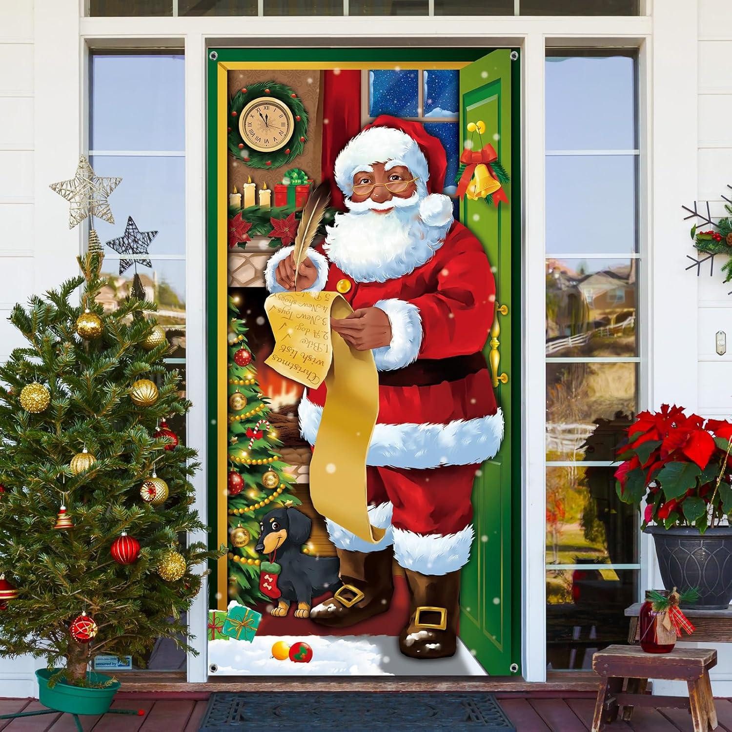 Hängedekoration Weihnachtsdekoration Türabdeckung Weihnachtsmann Hintergrund Banner