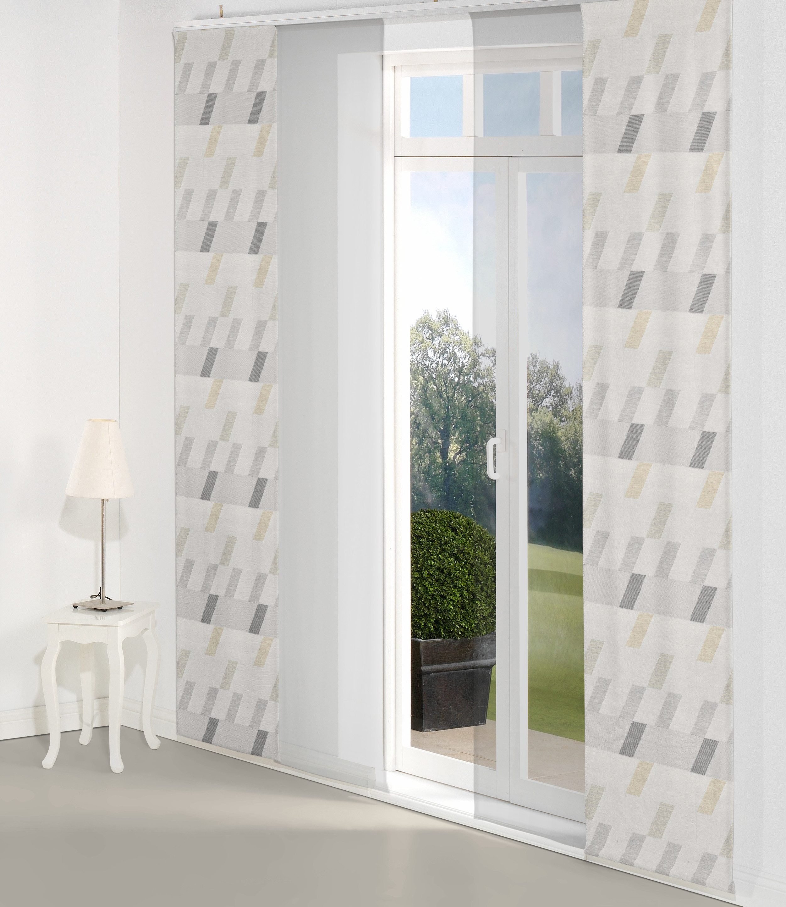 Wirth Schiebegardine Bray (1 St), Панельний карниз, blickdicht, Jacquard