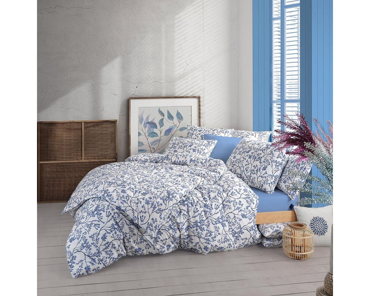 TRAUMSCHLAF Bettwäsche Vicenza, Renforce, 2 teilig, florales Design auf 100% Baumwolle