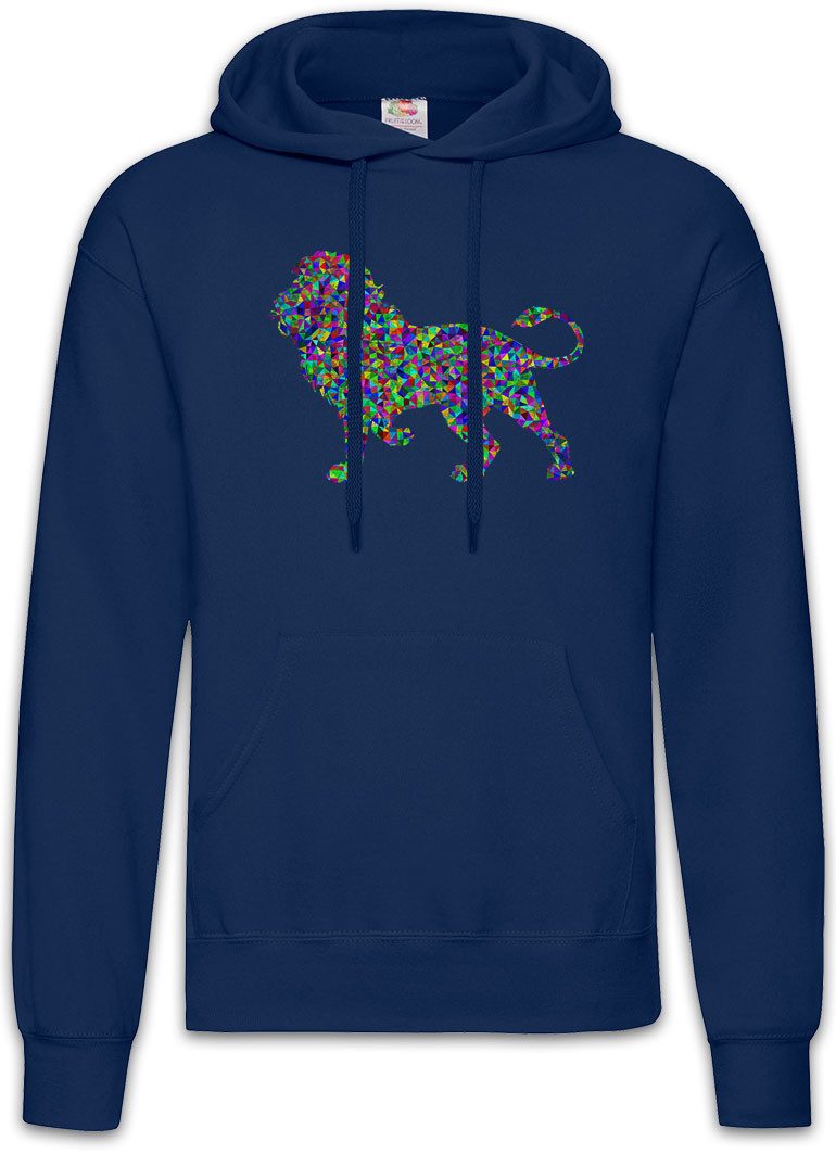 Hoodie Colored Lion Herren Hoodie Löwe Afrika Reggae Toon Cartoon Comic