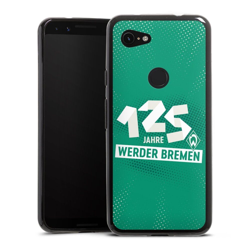 DeinDesign Handyhülle 125 Jahre Werder Bremen Offizielles Lizenzprodukt, Google Pixel 3a Silikon Hülle Bumper Case Handy Schutzhülle