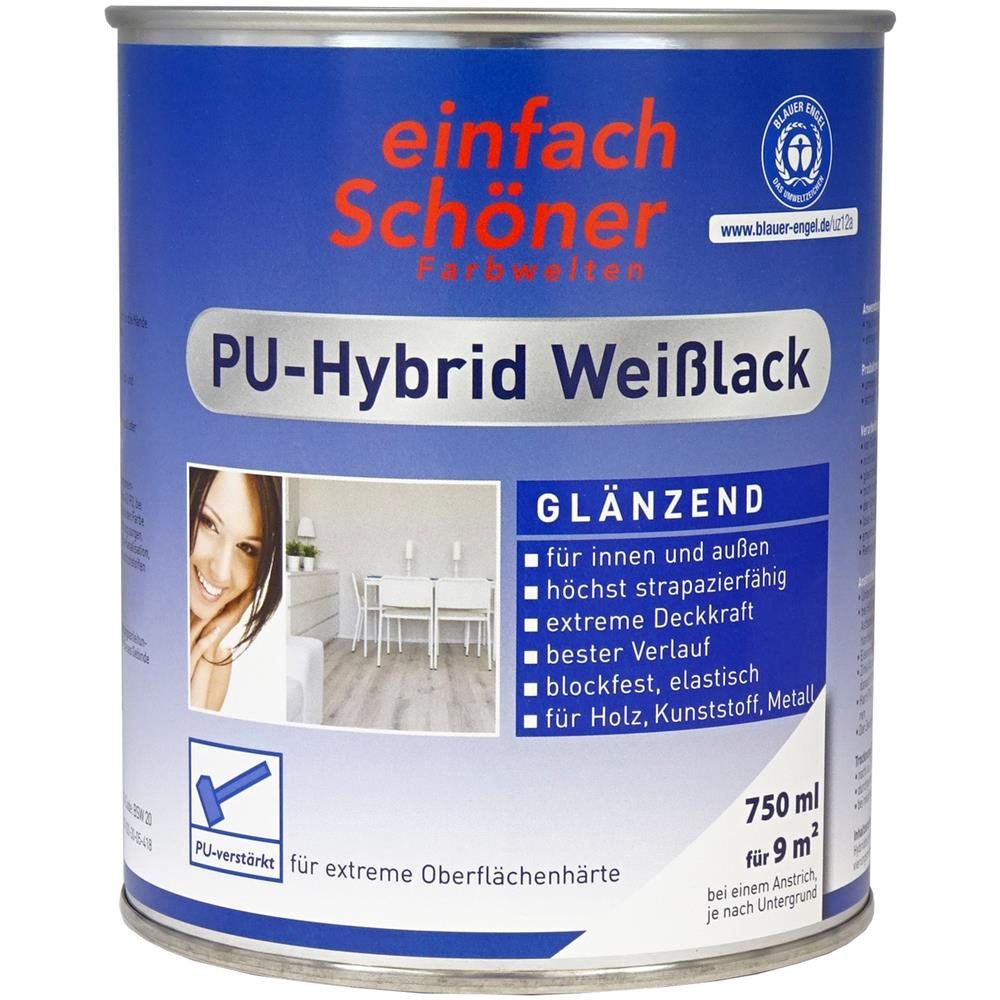 Wilckens Farben Weißlack einfach Schöner PU-Hybrid, glänzend, 750 ml