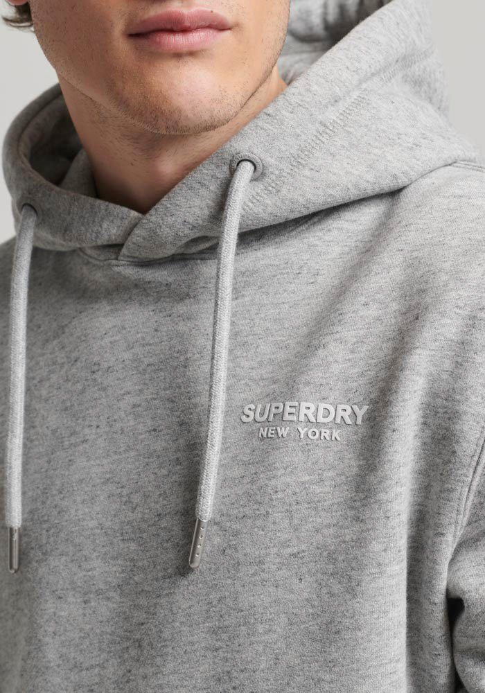 Superdry Kapuzensweatshirt LUXURY SPORT Marl LOOSE Grey Athletic HOOD