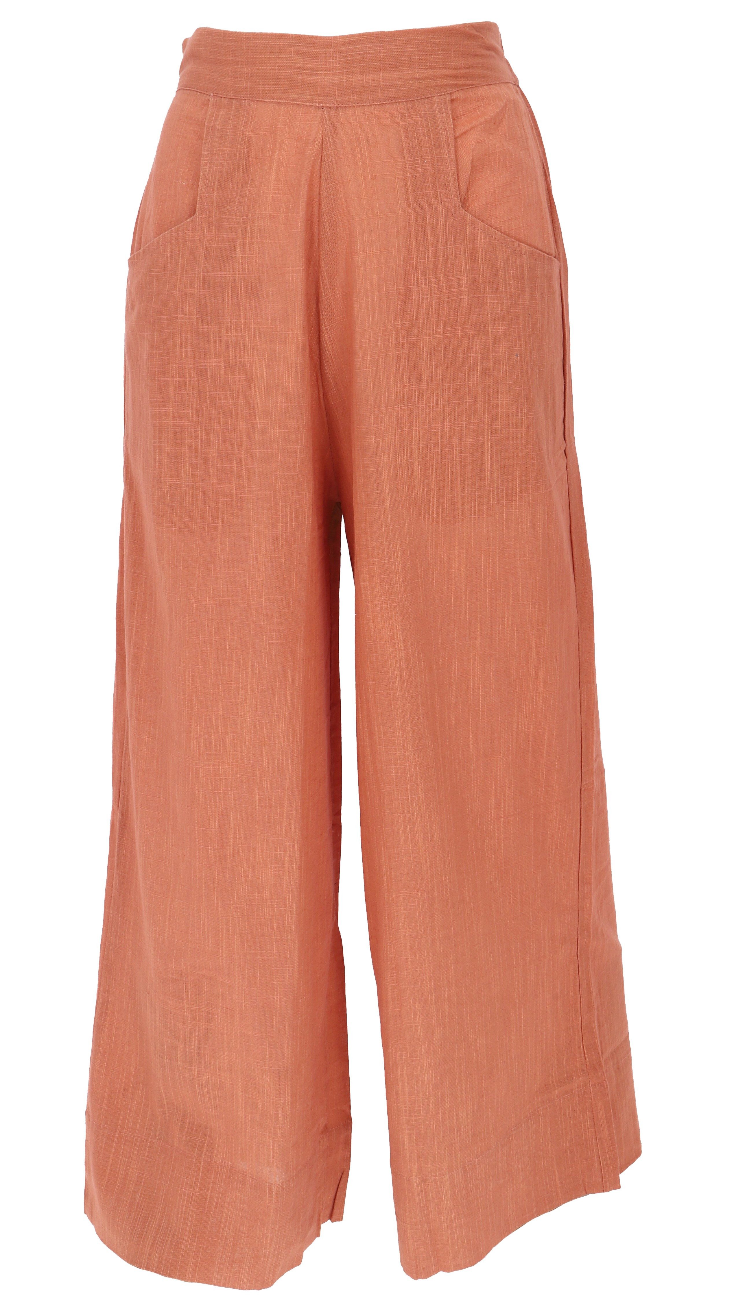 Guru-Shop Relaxhose Boho Baumwollhose mit hohem Bund, bequeme.. Boho, alternative Bekleidung