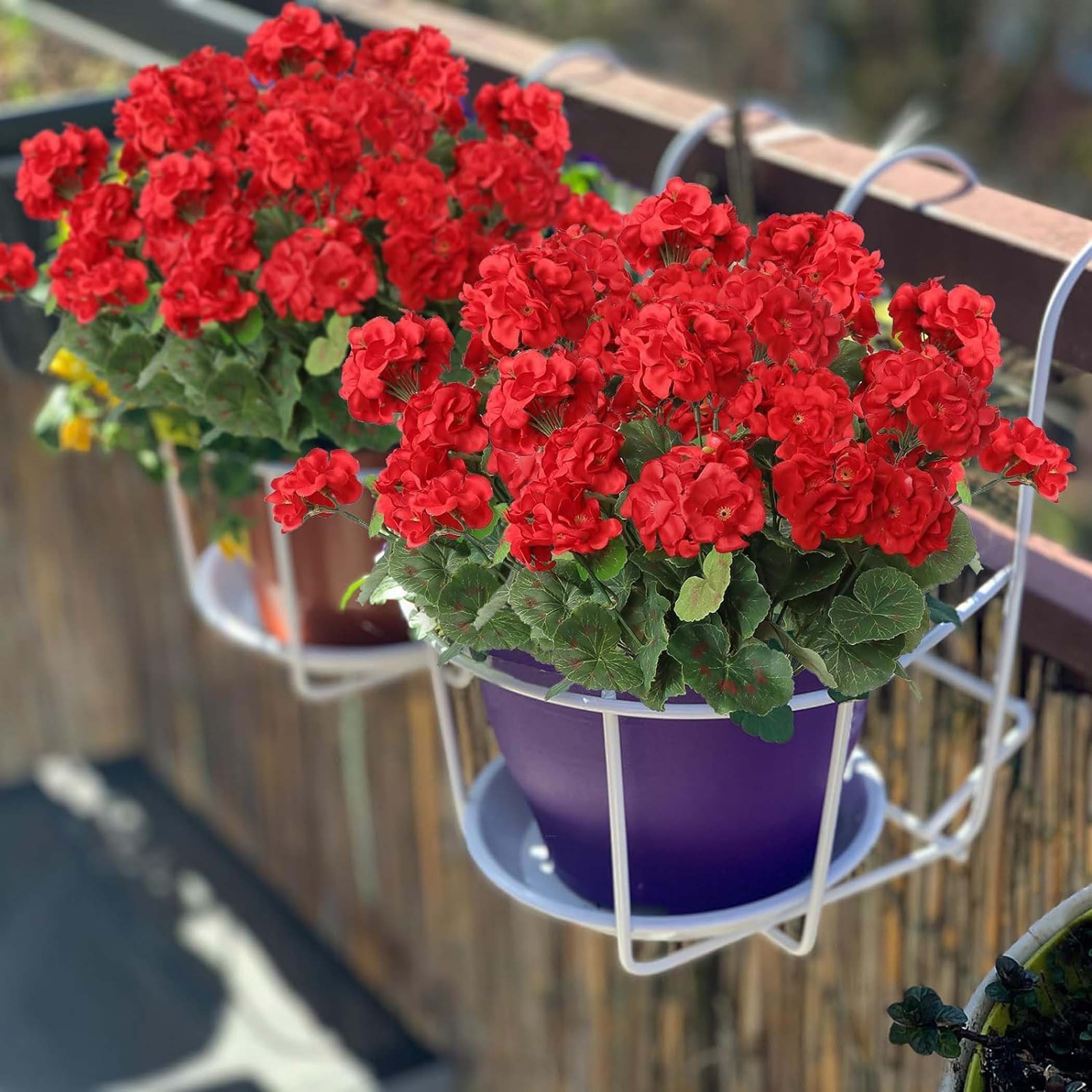 Kunstblumenstrauß 4 Bündel Künstliche Blumen Geranie Blumen Dekoration Faux, Kaket