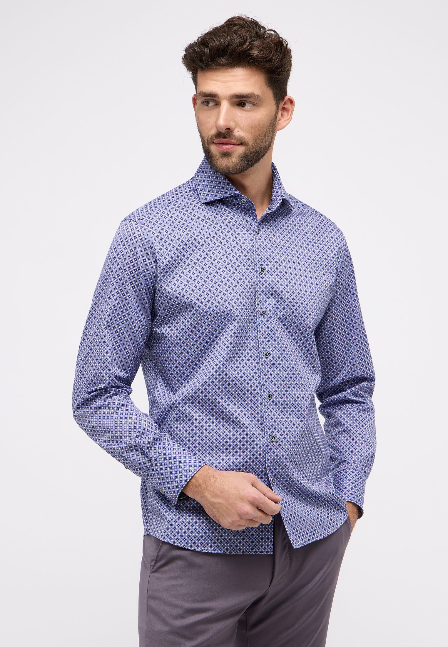 Eterna Langarmhemd MODERN FIT EASY IRON (bügelleicht) günstig online kaufen