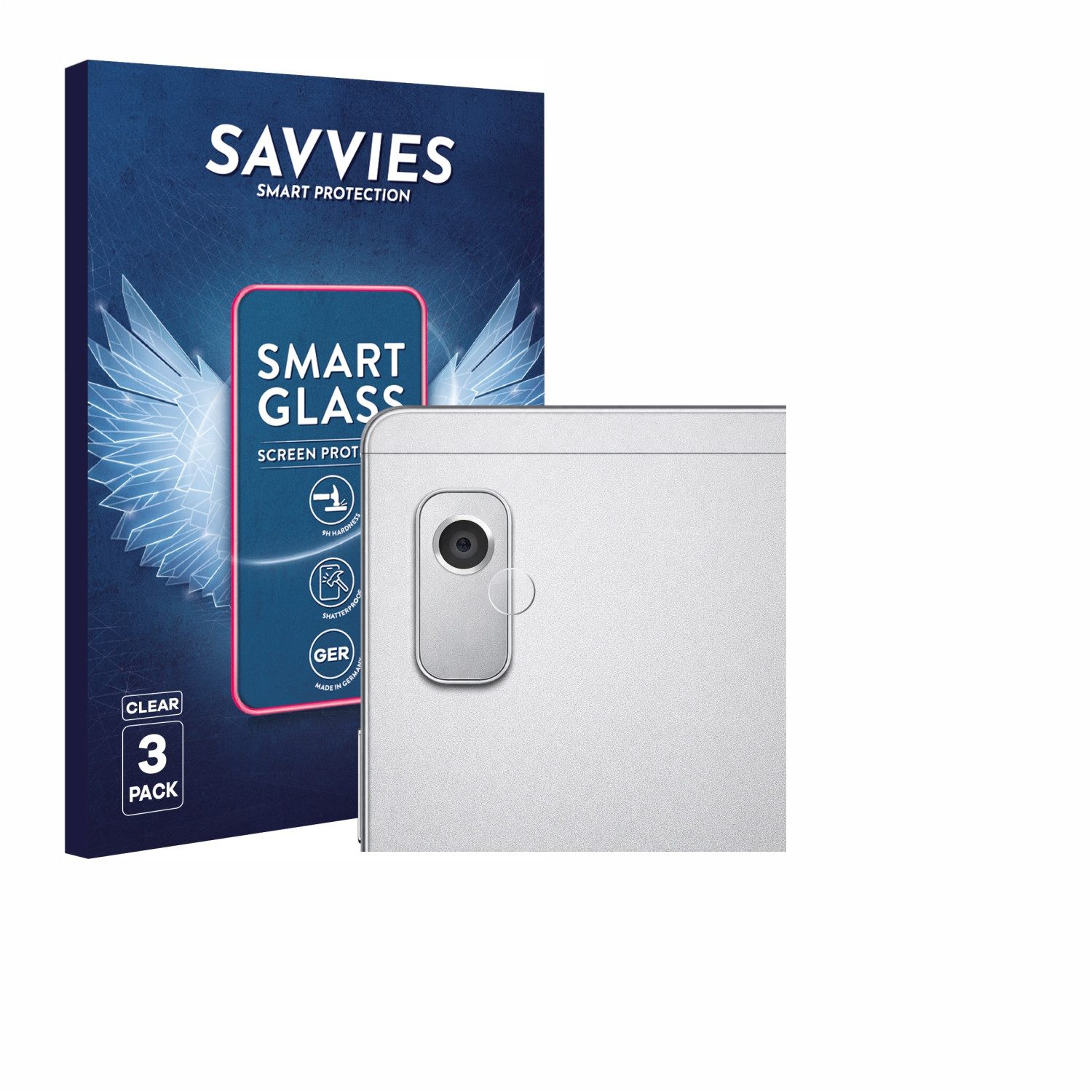 Savvies Displayschutzglas Schutzglas Panzer für Lenovo Tab M9 (NUR Kameraschutz), 3 Stück, Schutzfolie Display Schutz Glas Folie klar
