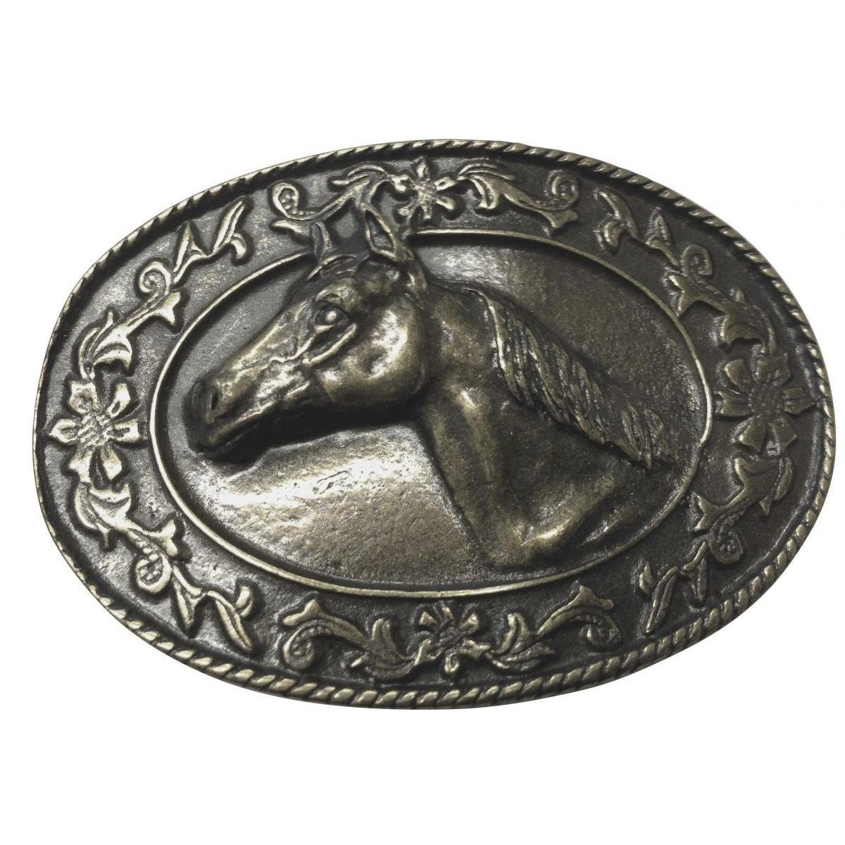 Gürtelschnalle Pferdekopf 3,0 cm - Gürtelschließe 30mm - Für Gürtel bis zu 3cm Breite