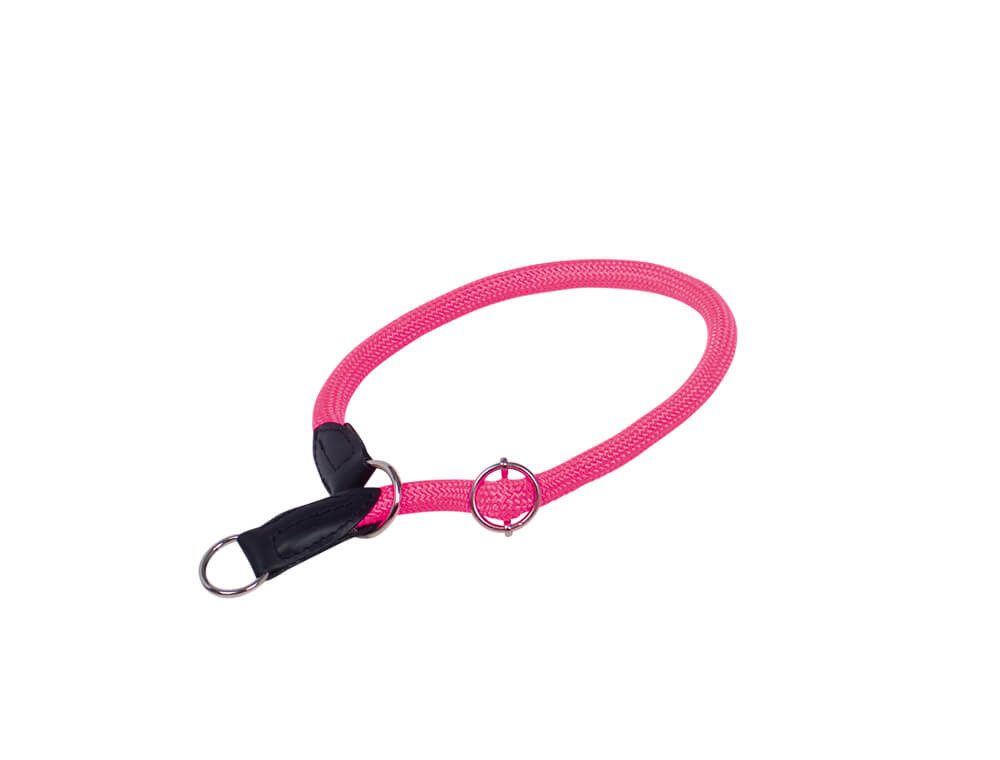 Nobby Hunde-Halsband Nobby Würger mit Stoppring "FUN ROYAL" neon pink L- XL