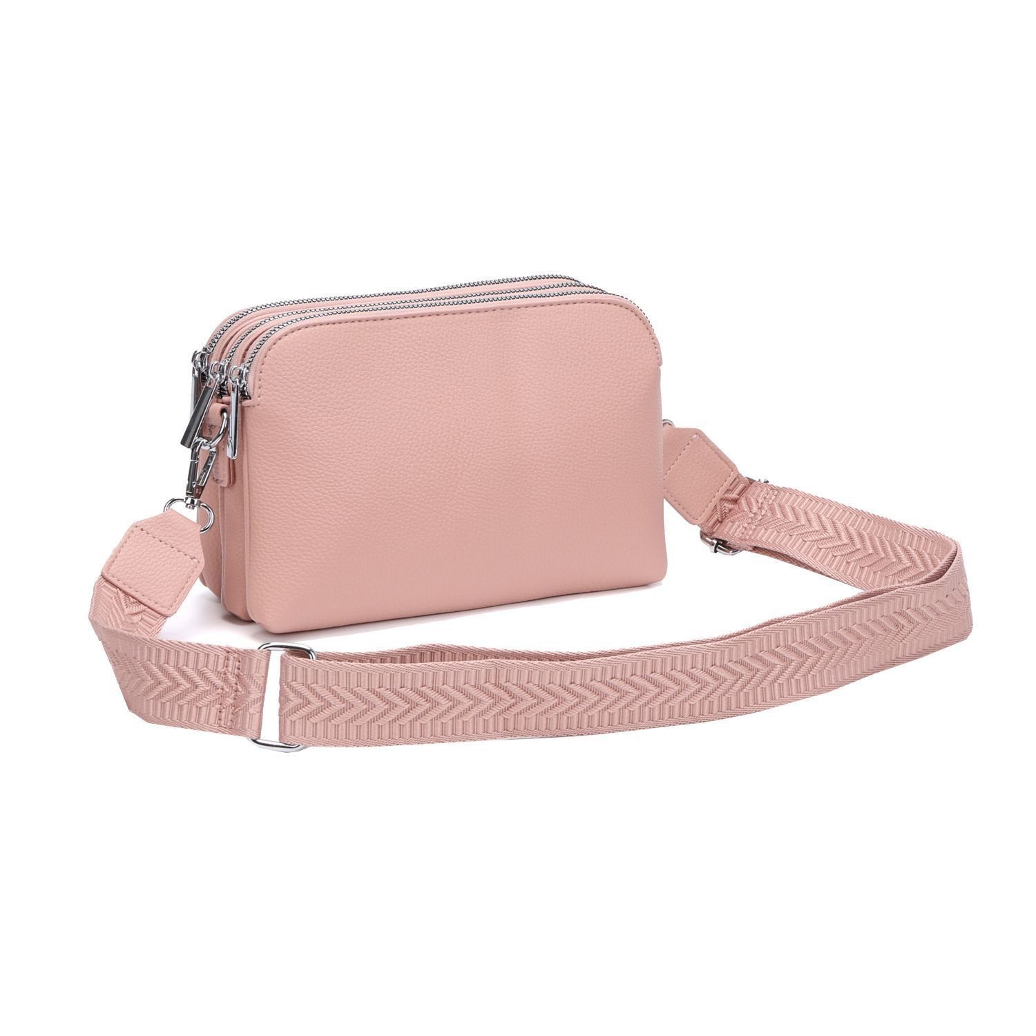 ITALYSHOP24 Schultertasche Damen Tasche Bodybag Umhängetasche Crossbody Brusttasche Handtasche, Crossover Muster Taschengurt Smartphone Geldtasche Abend Handy Clutch