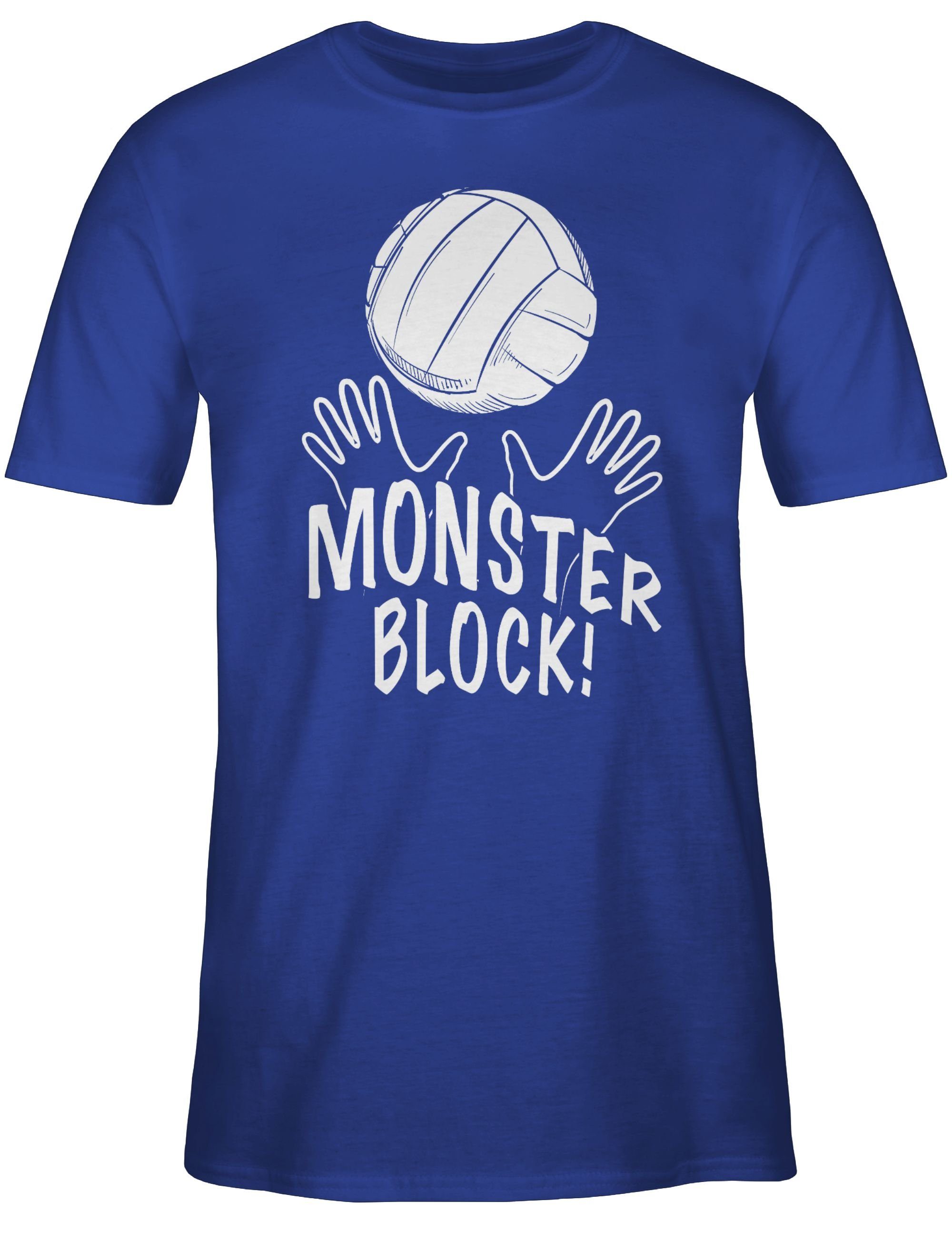 Volleyball 02 T-Shirt Royalblau Monsterblock! Geschenke Shirtracer