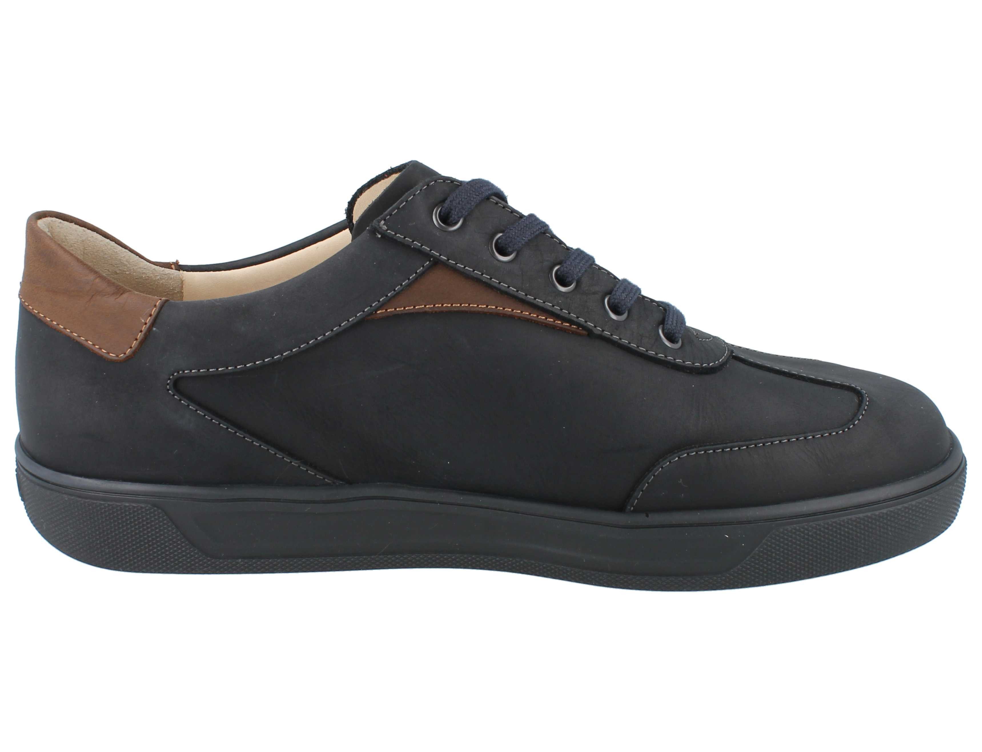 Finn Comfort FINN COMFORT FINNCO Interlagos Herren Halbschuhe dunkelblau Schnürschuh Wechselfußbett