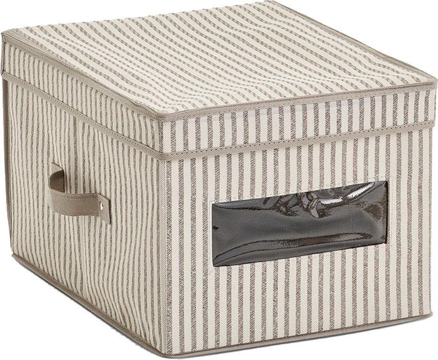 Zeller Present Aufbewahrungsbox Stripes, Vlies, beige günstig online kaufen
