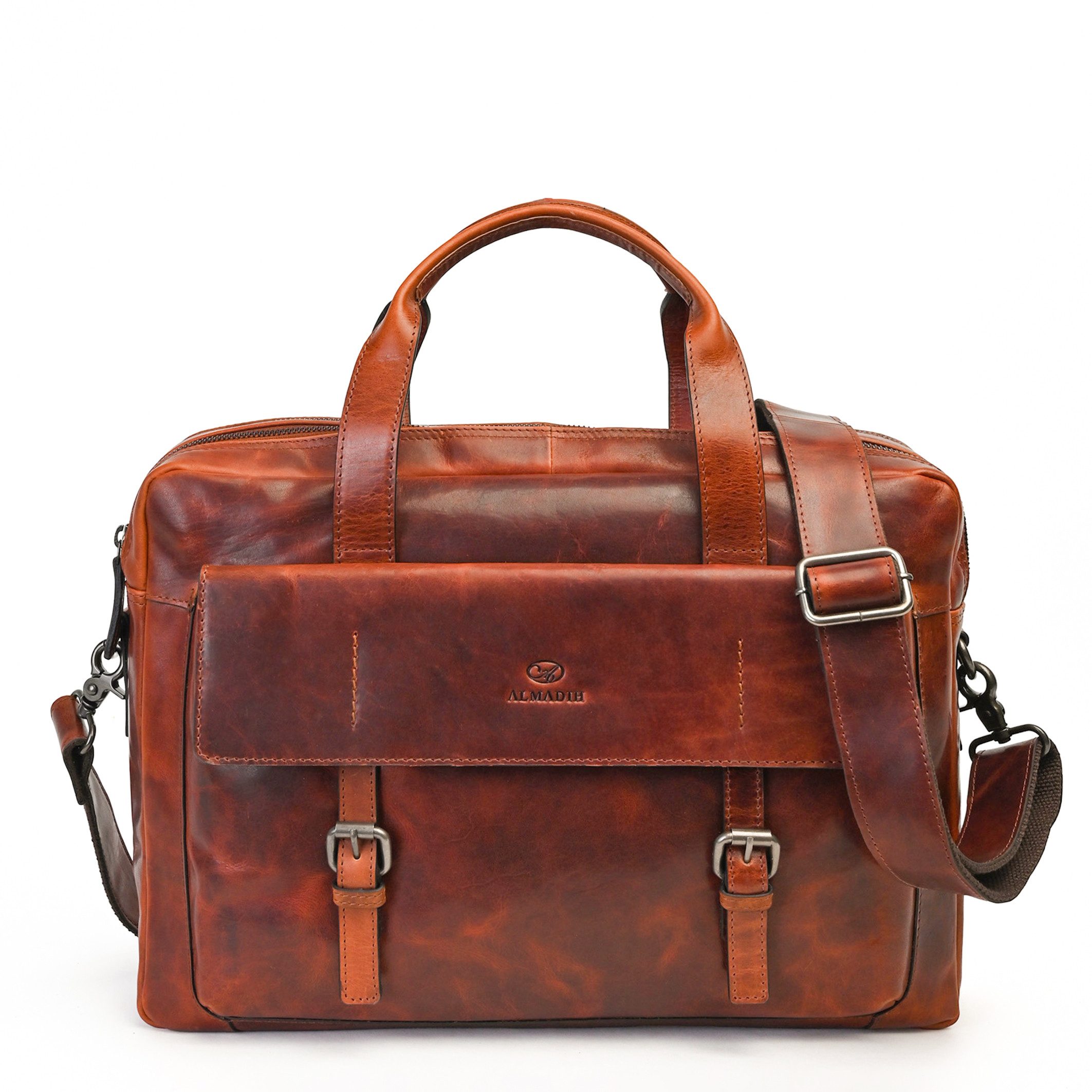 Aktentasche Leder Herren Businesstasche ALEX Umhängetasche 15,6 Zoll Laptoptasche
