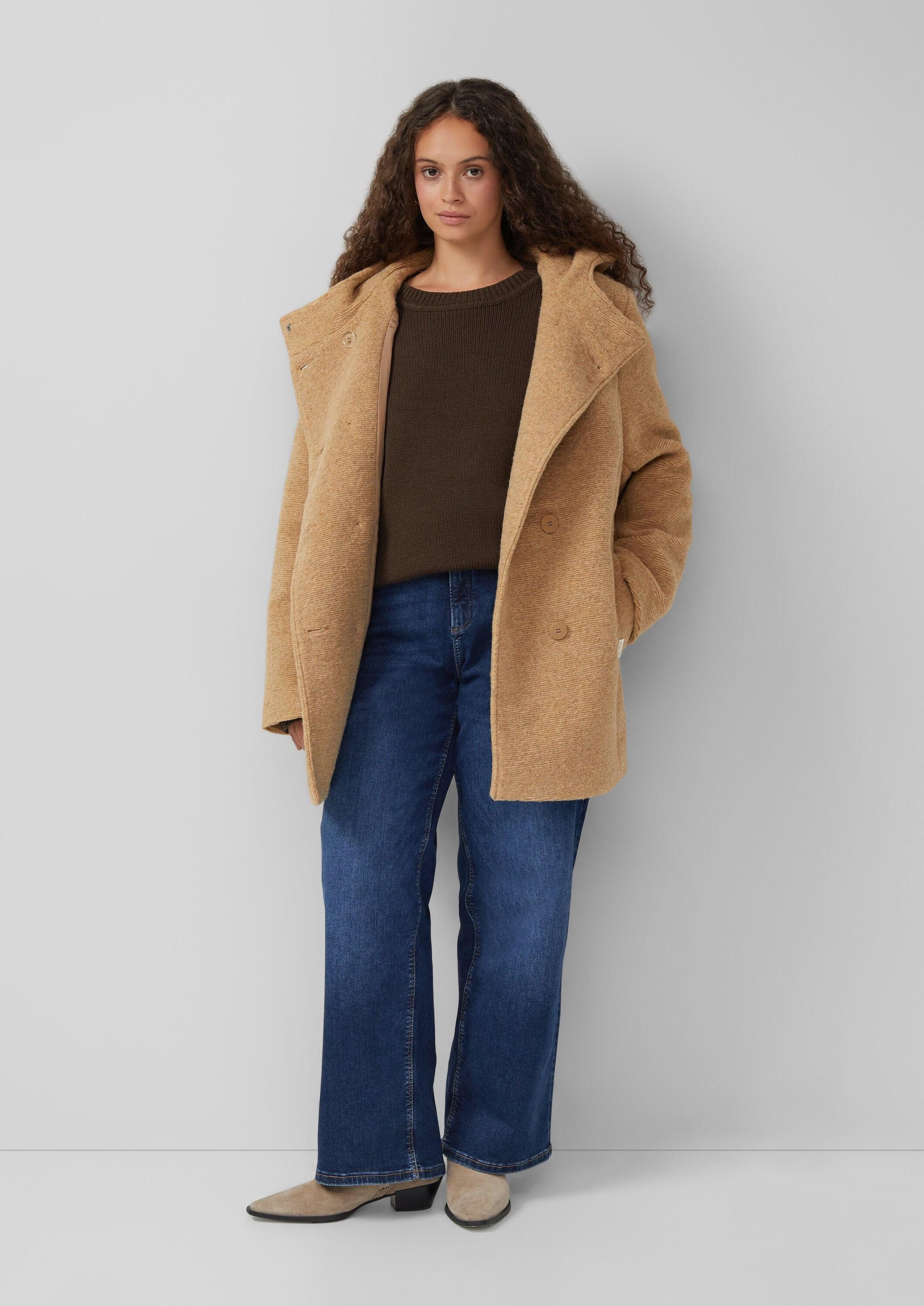 QS Funktionsjacke Outdoor-Jacke Kurzmantel in Wolloptik