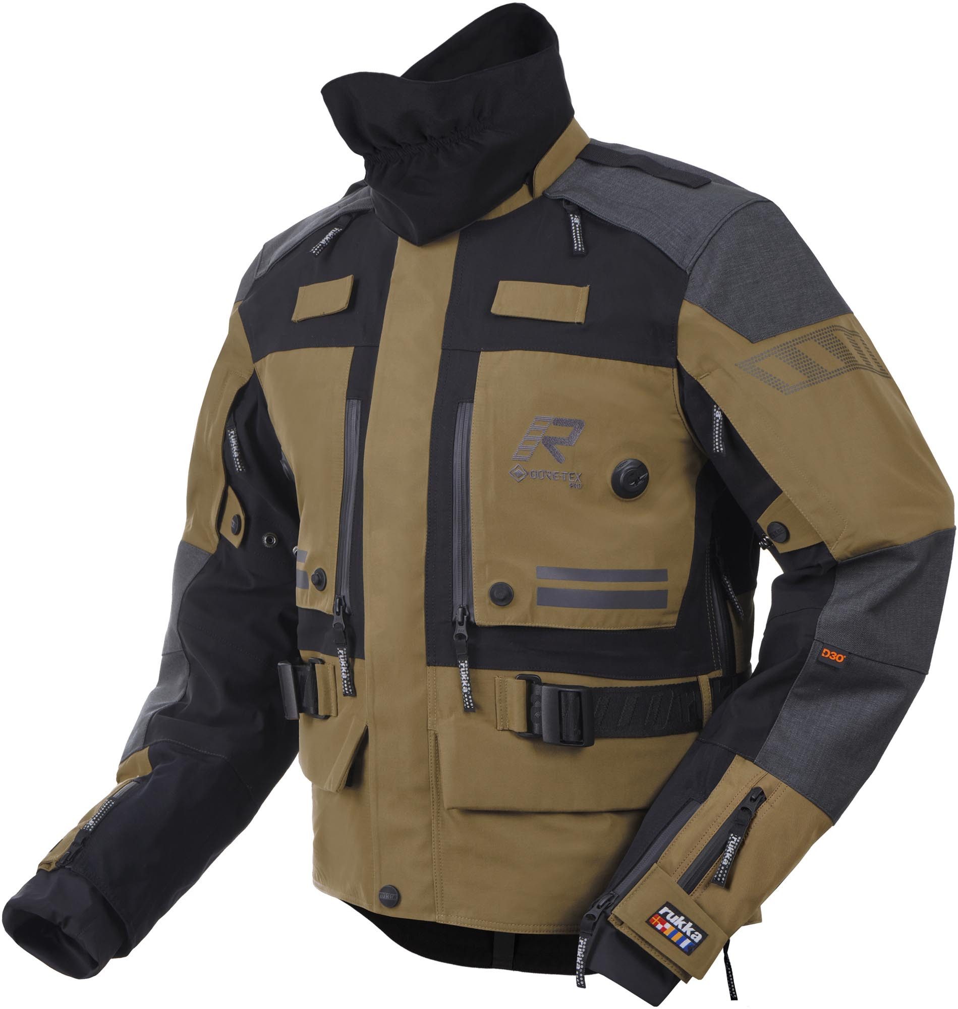 Rukka Motorradjacke TitanTrail-R wasserdichte Motorrad-Textiljacke 3-Lagen-Laminat,Rückenprotektor enthalten,Brustprotektor enthalte