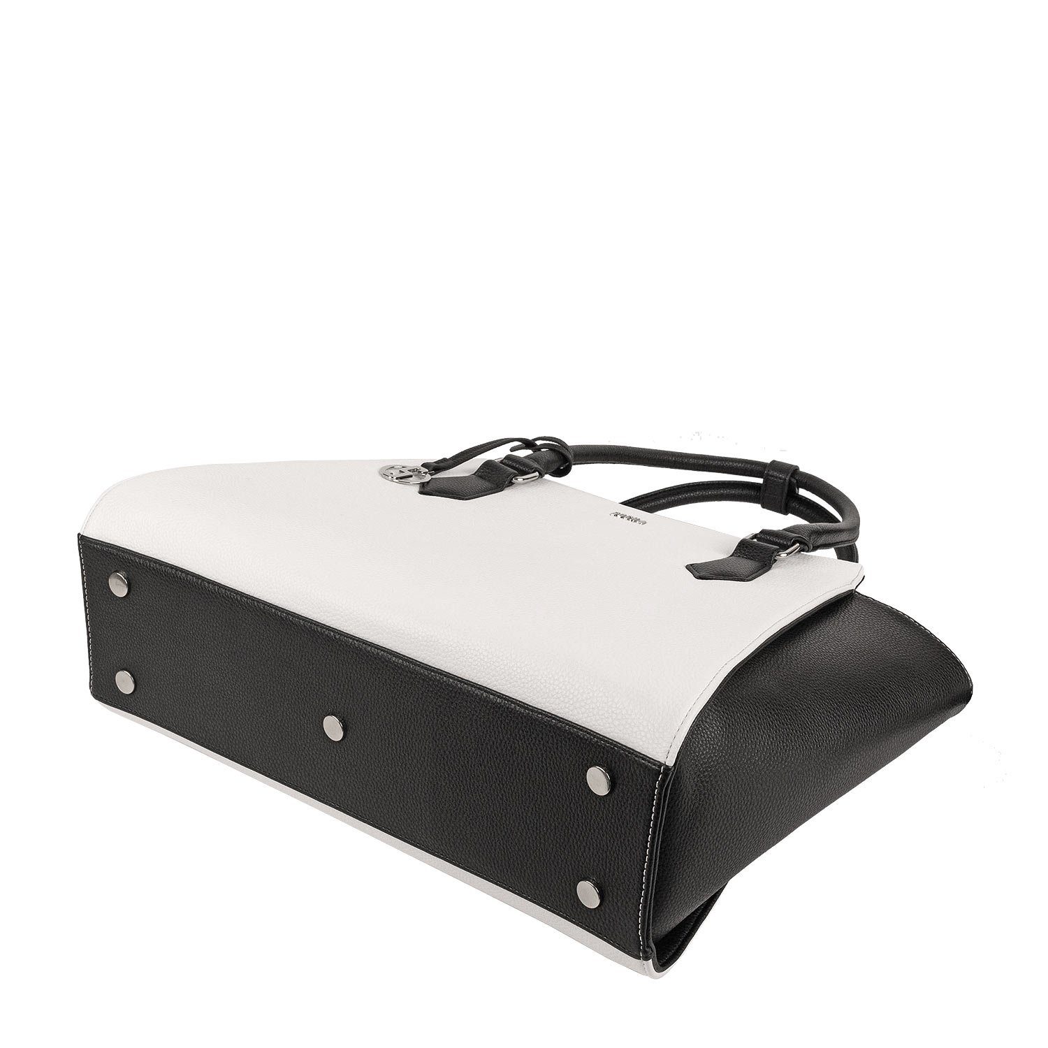 Zoll White SOCHA Caddy Synthetik (klassisch, Vollausstattung & - herausnehmbar geringes Laptopfach Gewicht), elegant, RFID-Schutz, Laptoptasche 15.6 Black -