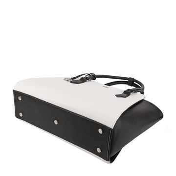 SOCHA Laptoptasche Caddy Black & White 15.6 Zoll (klassisch, elegant, RFID-Schutz, geringes Gewicht), Synthetik - Vollausstattung - Laptopfach herausnehmbar
