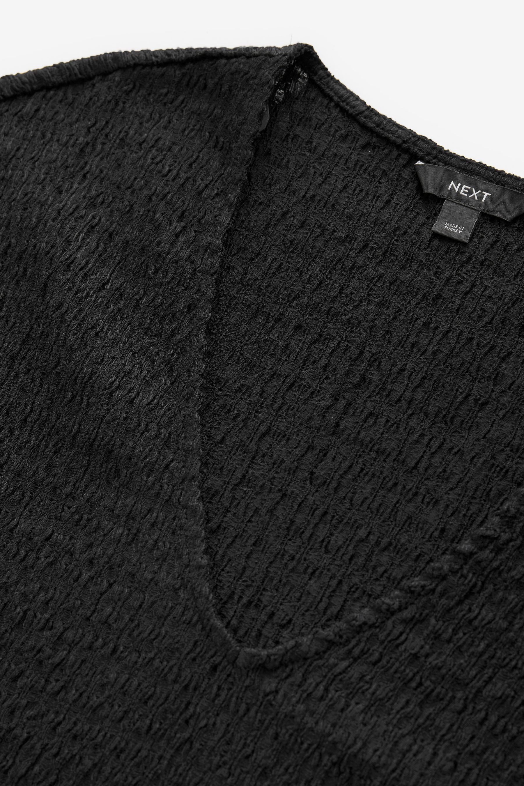 Next V-Shirt Strukturiertes T-Shirt mit V-Ausschnitt (1-tlg)