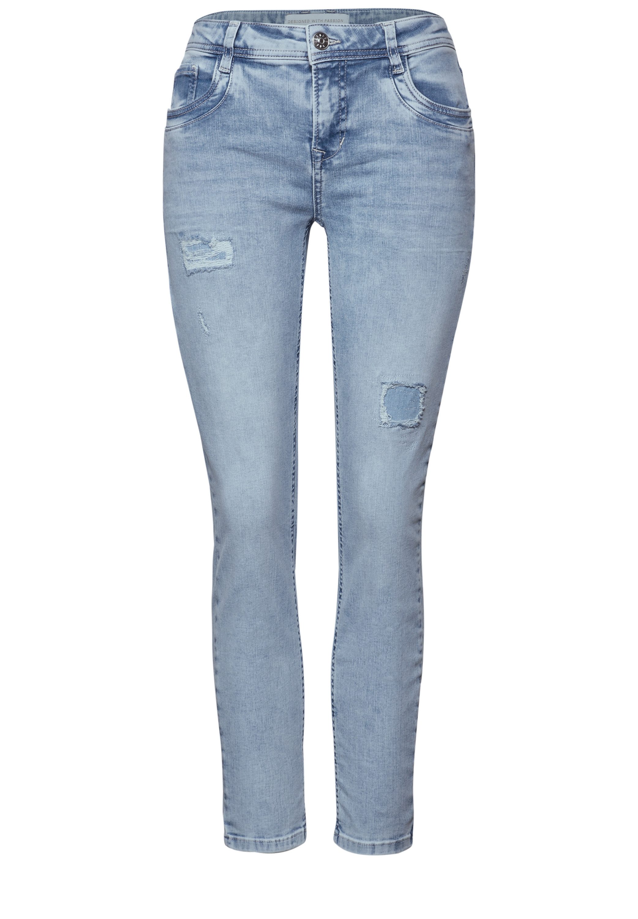 STREET ONE 5-Pocket-Jeans Jeans im Destroyed-Look günstig online kaufen