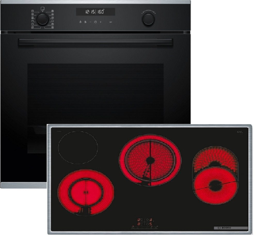 BOSCH Backofen-Set HBD672FB85, mit nachrüstbar, Autostart, Halogen-Innenbeleuchtung