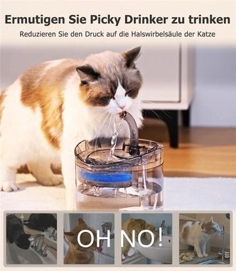Bifurcation Wasserspender 61OZ/1,8L automatischer Trinkbrunnen für Haustiere