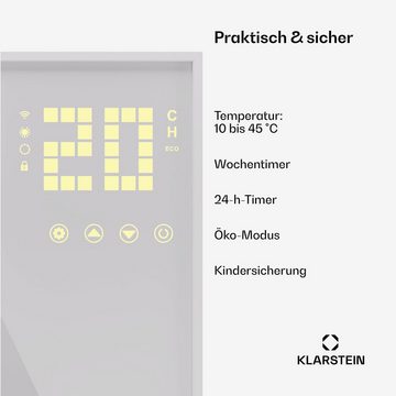 Klarstein Heizkörper Wonderwall Smart Bornholm, elektrischer Infrarot Heizung mit Thermostat Wärmestrahlung