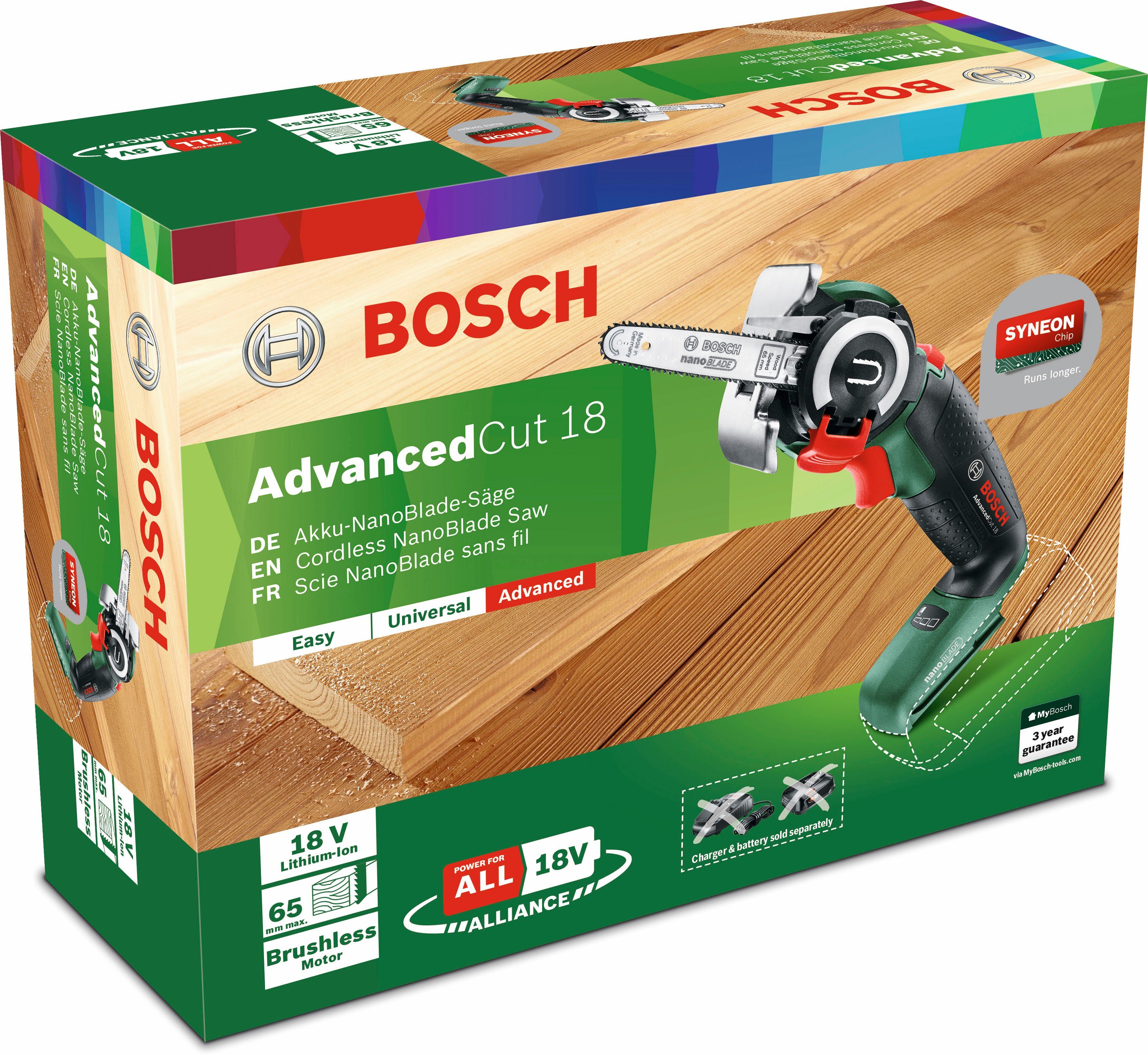 Akku-Säbelsäge 18 Bosch Home V, ohne 18, Akku und AdvancedCut Ladegerät Garden &