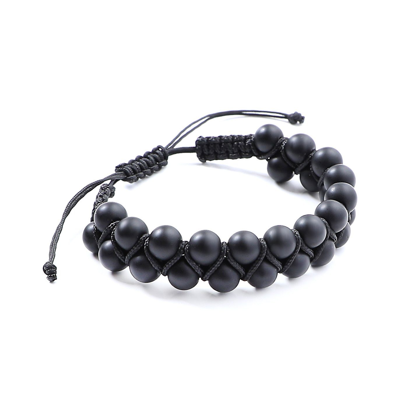 für geeignet mit - verstellbar verstellbares schwarzen Perlen, Armband NAHLE Handgelenkgrößen Armband alle Unisex