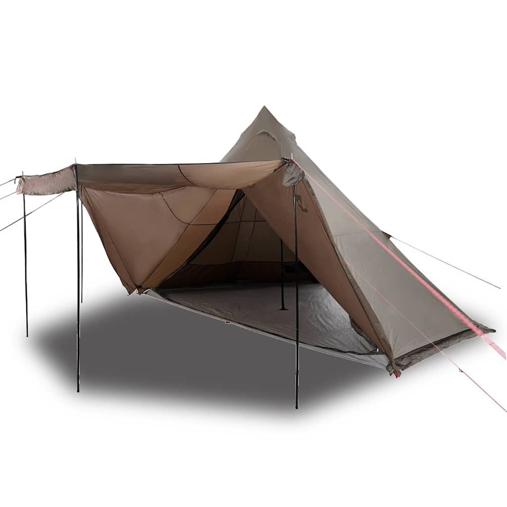 vidaXL Tipi-Zelt Tipi-Familienzelt 8 Personen Braun Wasserdicht, Personen: 6 (1 tlg)