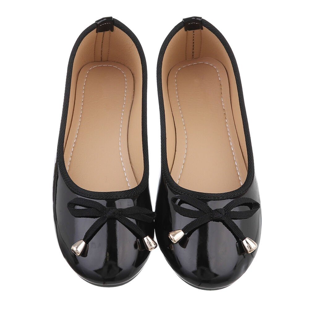 Ital-Design Damen Freizeit Ballerina (85894097) Blockabsatz Klassische Ballerinas in Schwarz – Bild 4 von 4